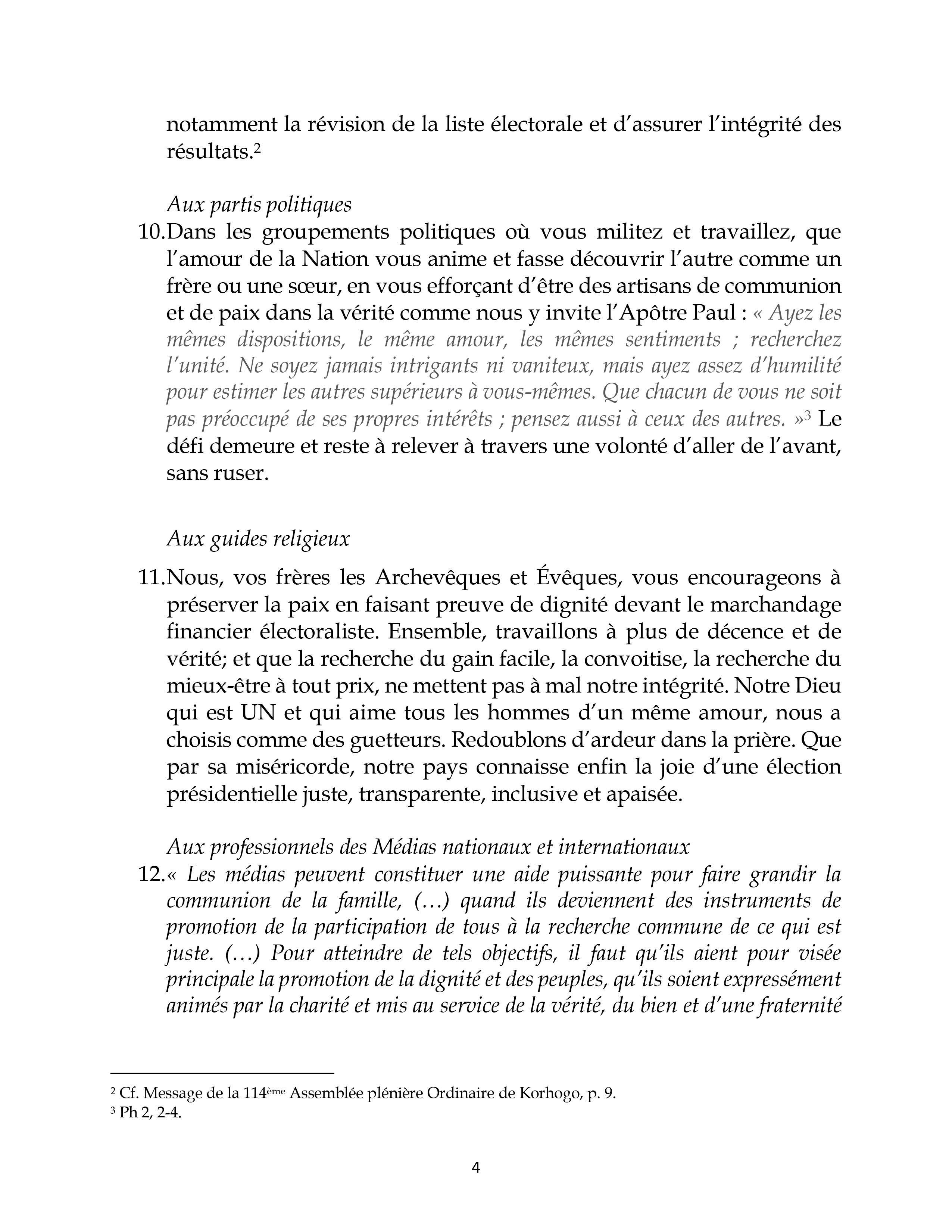 La conf�rence de ce lundi 24 mars 2025 anim�e par Son Excellence Mgr Marcelin YAO KOUADIO.